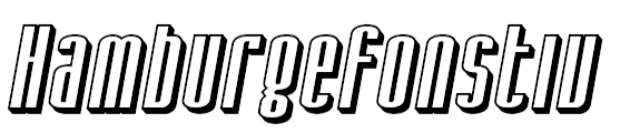SF Iron Gothic Shaded Oblique