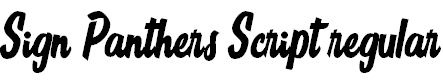 Sign Panthers Script