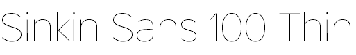 Sinkin Sans 100 Thin