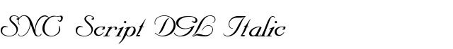 SNC Script - DGL Italic