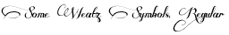 Some Weatz Symbols, Regular