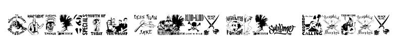 Stencil Punks Band Logos