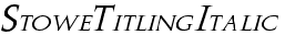 Stowe Titling Italic