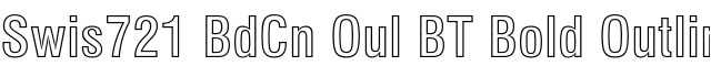 Swis721 BdCn Oul BT Bold Outline