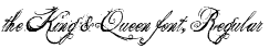the King & Queen font, Regular