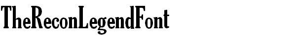 TheReconLegendFont