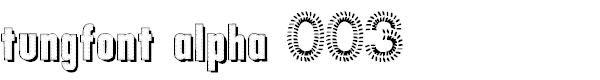 TungFont Alpha 003