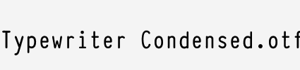 Typewriter_Condensed_Demi