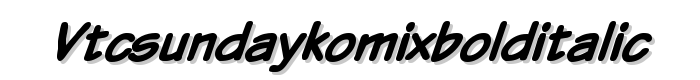 VTCSundaykomix, Bold Italic
