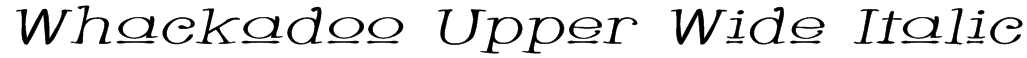 Whackadoo Upper Wide, Italic