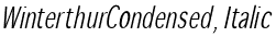 WinterthurCondensed, Italic