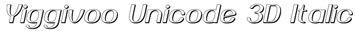 Yiggivoo Unicode 3D Italic