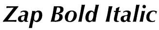 Zap Bold Italic