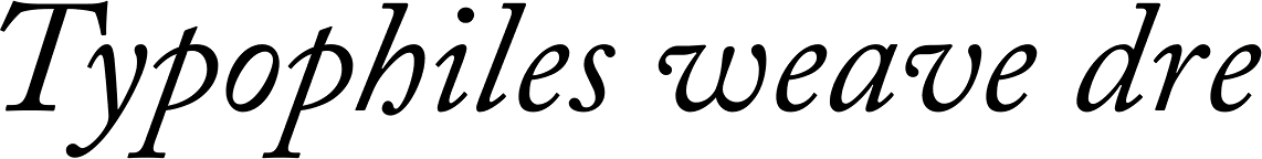 Adobe Caslon Pro Italic