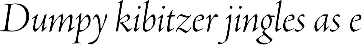 Adobe Jenson Pro Display Light Italic