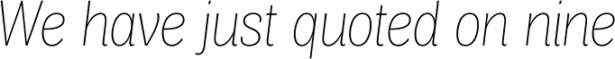 Air Condensed Thin Italic