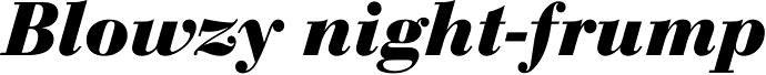 Bauer Bodoni Bold Italic