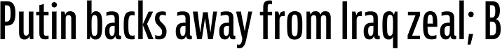 Bernina Sans Compressed SemiBold