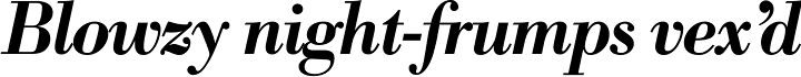Bodoni Nr 1 SH Med Italic