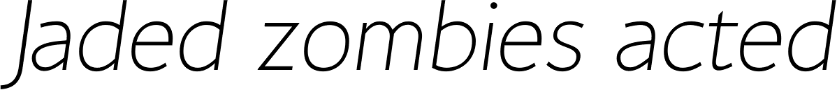Conqueror Sans Thin Italic