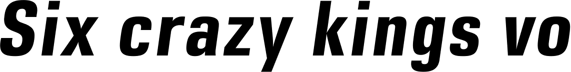 DDT Cond Bold Italic