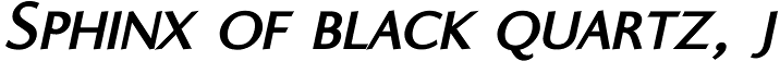 Ela Sans Bold Caps Italic