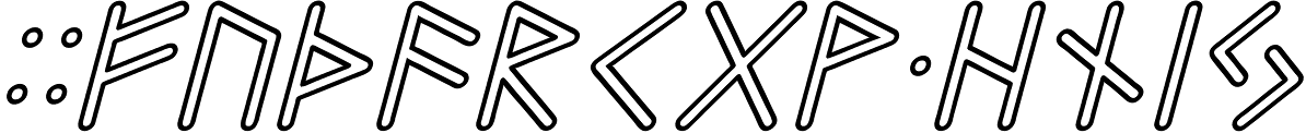 Felt-Tip Futhark Outline Oblique
