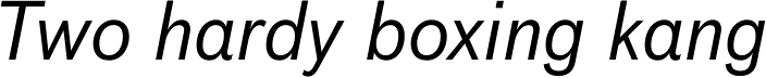 FF Bau Pro Italic