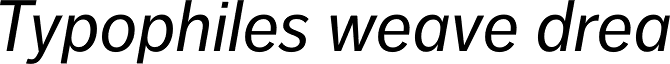 FF Dagny Pro Italic