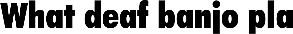 Futura ExtraBlack Condensed