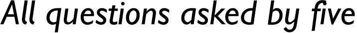 Gill Sans Infant Italic
