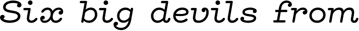 Hellenic Typewriter Regular Italic