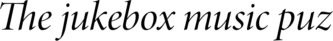 Minion Pro Display Italic