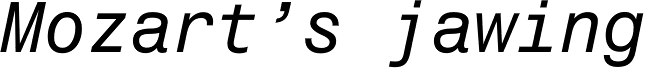 Monospace 821 Italic