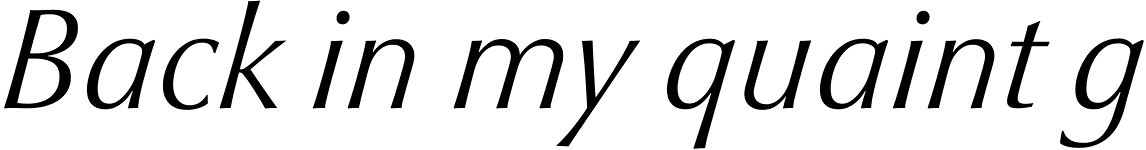 Optima nova Light Italic