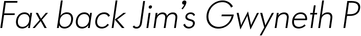 Paneuropa Nova Light Italic