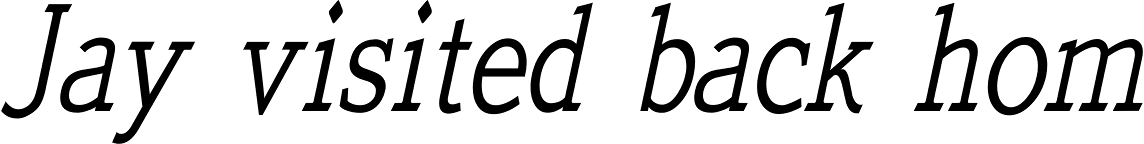 QuickType Condensed Italic