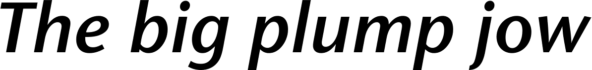 Stone Sans Pro SemiBold Italic