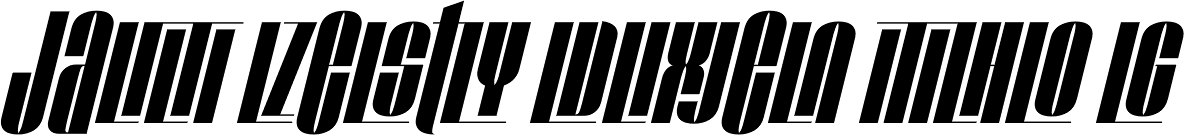 Taboo Bold Italic Extras