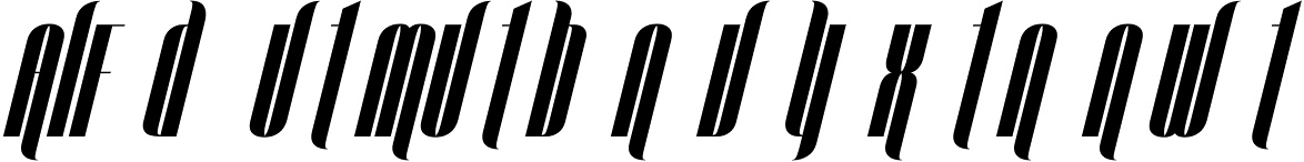Taboo Medium Italic Alts