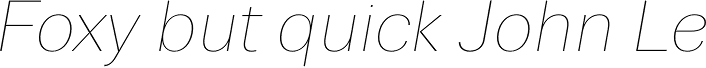 Trivia Sans Hairline Italic