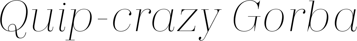 Trivia Serif Hairline Italic