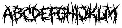 xii ultimate death metal font